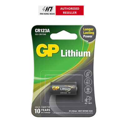 Pin GP Lithium Pro CR123A / CR123 3V - Hiệu suất cao dùng cho máy ảnh film, kích đèn (trigger) Hàng chính hãng