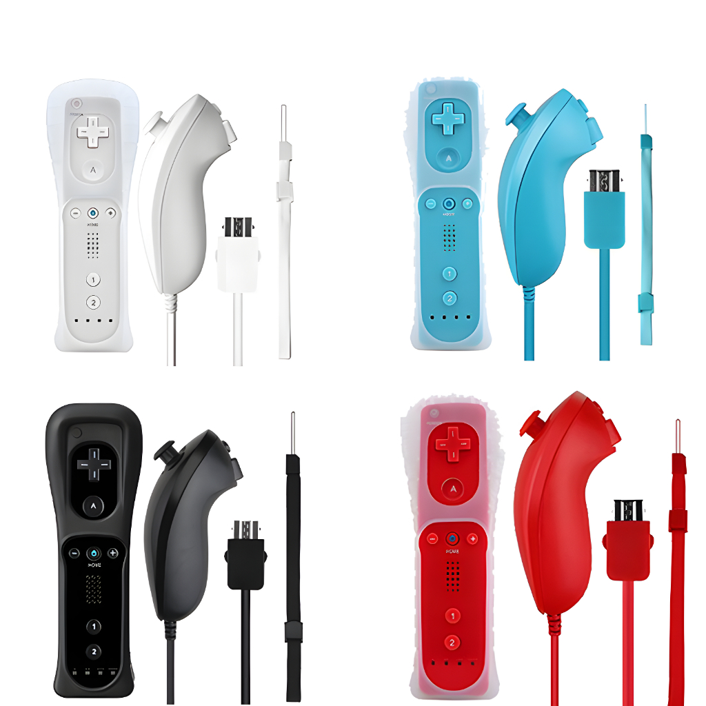 Bộ tay cầm wii remote kèm nunchuck máy game nintendo Wii Wii U - Wii Remote Nunchuck