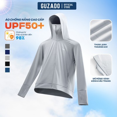 Áo Khoác Chống UV Nam GUZADO Thun Lạnh Mềm Mịn, Phong Cách Thể Thao, Vành Nón Rộng GCN01-GCCN25S001
