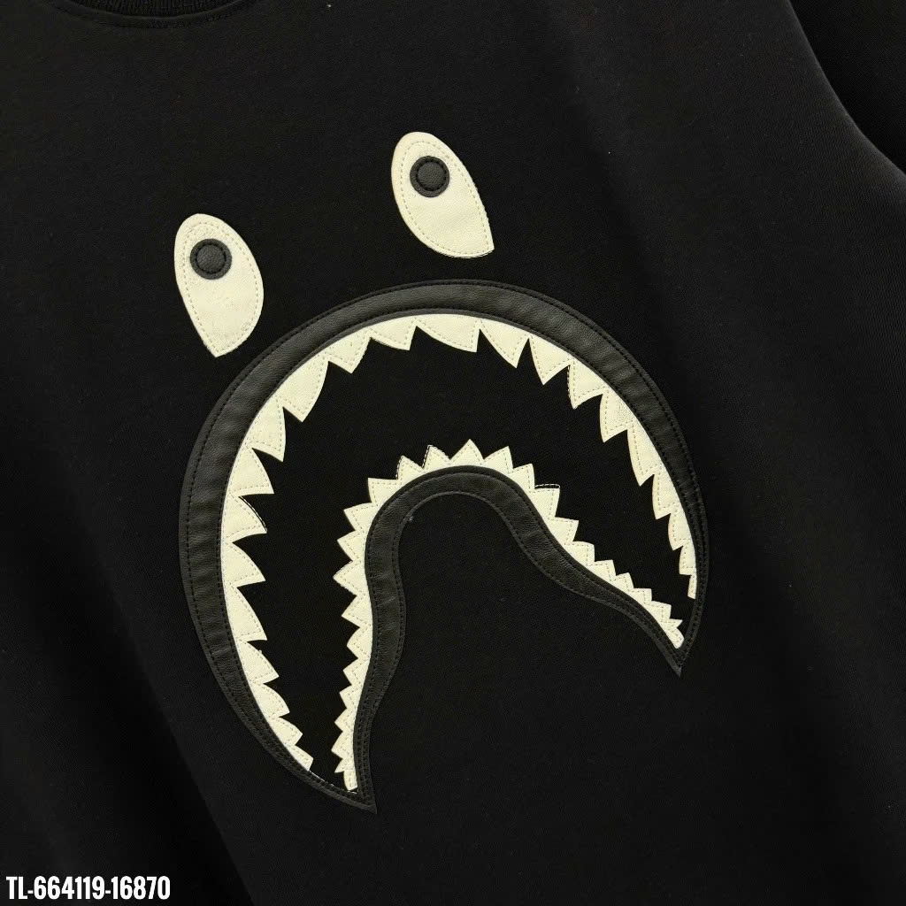 Áo Thun Bape Thêu Da Hình Cá Mập Siêu Đẹp - Áo Phông Nam Nữ Bape Shark Chất Cotton Cao Cấp 2026 | BigBuy360 - bigbuy360.vn