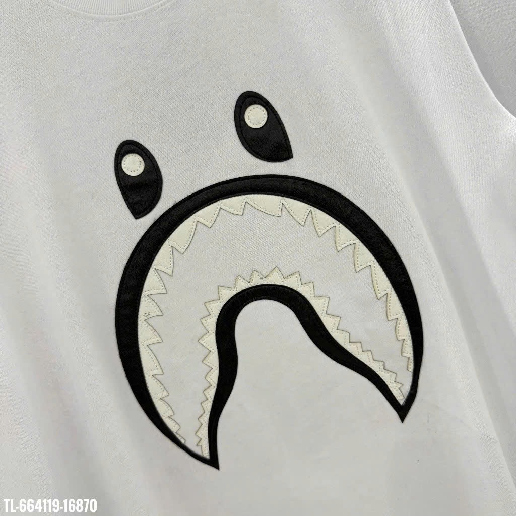 Áo Thun Bape Thêu Da Hình Cá Mập Siêu Đẹp - Áo Phông Nam Nữ Bape Shark Chất Cotton Cao Cấp 2026 | BigBuy360 - bigbuy360.vn