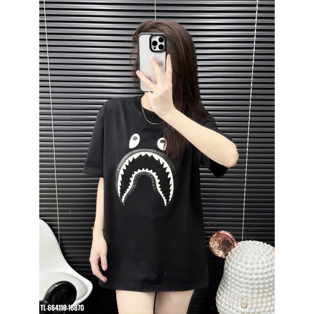 Áo Thun Bape Thêu Da Hình Cá Mập Siêu Đẹp - Áo Phông Nam Nữ Bape Shark Chất Cotton Cao Cấp 2026 | BigBuy360 - bigbuy360.vn