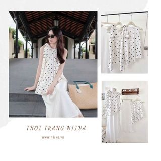 Váy Maxi Nữ Dáng Dài Đi Biển, Đầm Maxi Đi Biển Xẻ Tà Dài Nhún Eo Hàng Thiết Kế 2 Lớp Form Dáng Rộng Dưới 59kg