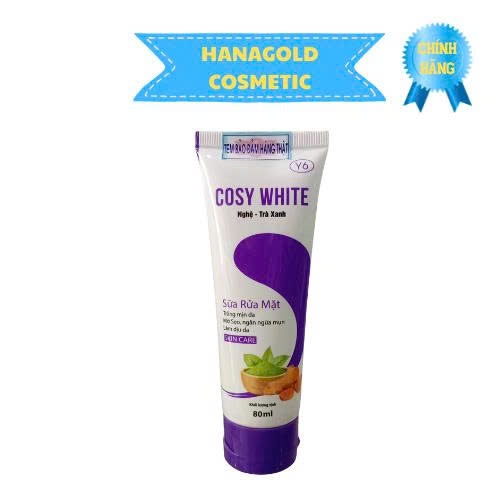 Sữa rửa mặt nghệ trà xanh Cosy White Y6 ( 80ml)
