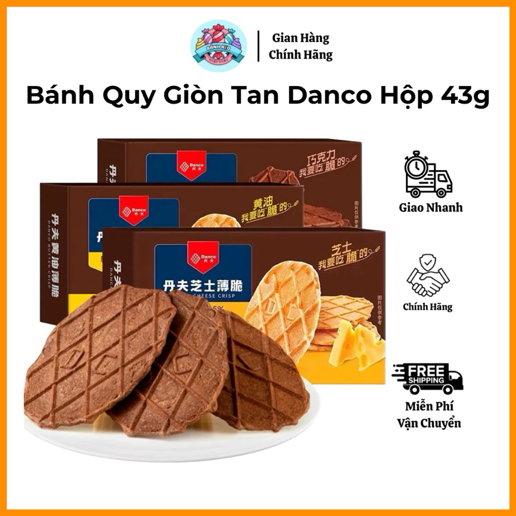 Bánh Quy Bơ Danco - Giòn Tan - Nhiều Vị Lựa Chọn - Trung Quốc - Hộp 43g