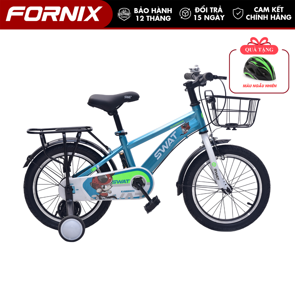 Xe Đạp Trẻ Em Swat FORNIX ZT16 Dành Cho Bé Trai Khung Thép Vòng Bánh 16 Inch