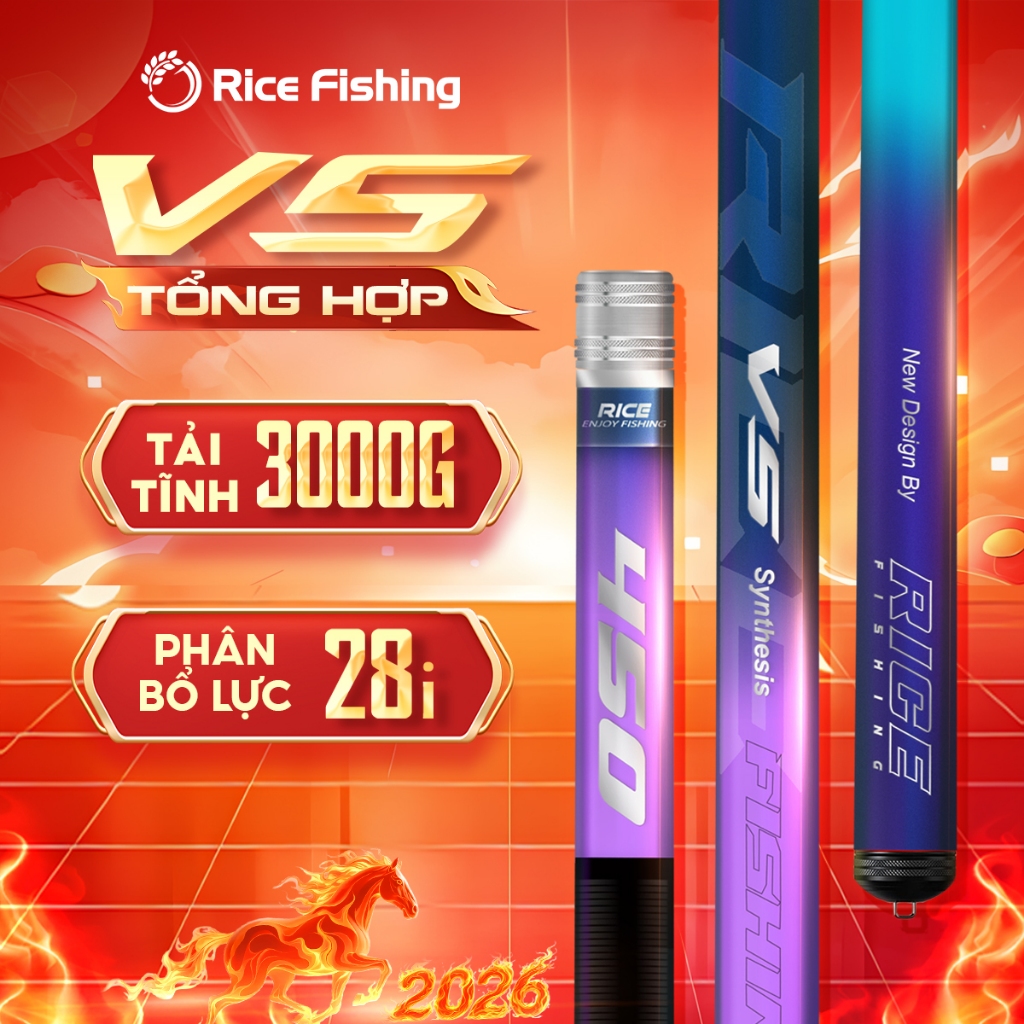 Cần câu đài V5 tổng hợp RICE FISHING carbon cao cấp câu cá tổng hợp CC-31