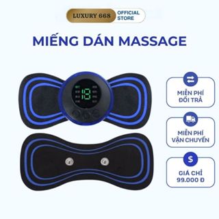 Miếng Dán Massage Xung Điện, Máy Masage Điện Thông Minh, Chân, Cổ, Vai, Gáy 10 Chế Độ Rung Masage Xoa Bóp Giảm Đau.