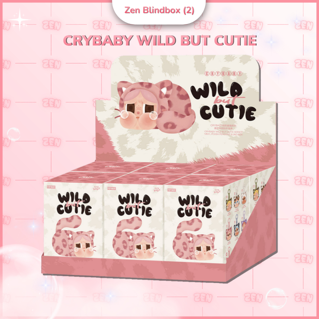[CHÍNH HÃNG] Full Set Crybaby Wild but Cutie Series Móc Khóa Gấu Bông Crybaby Mèo