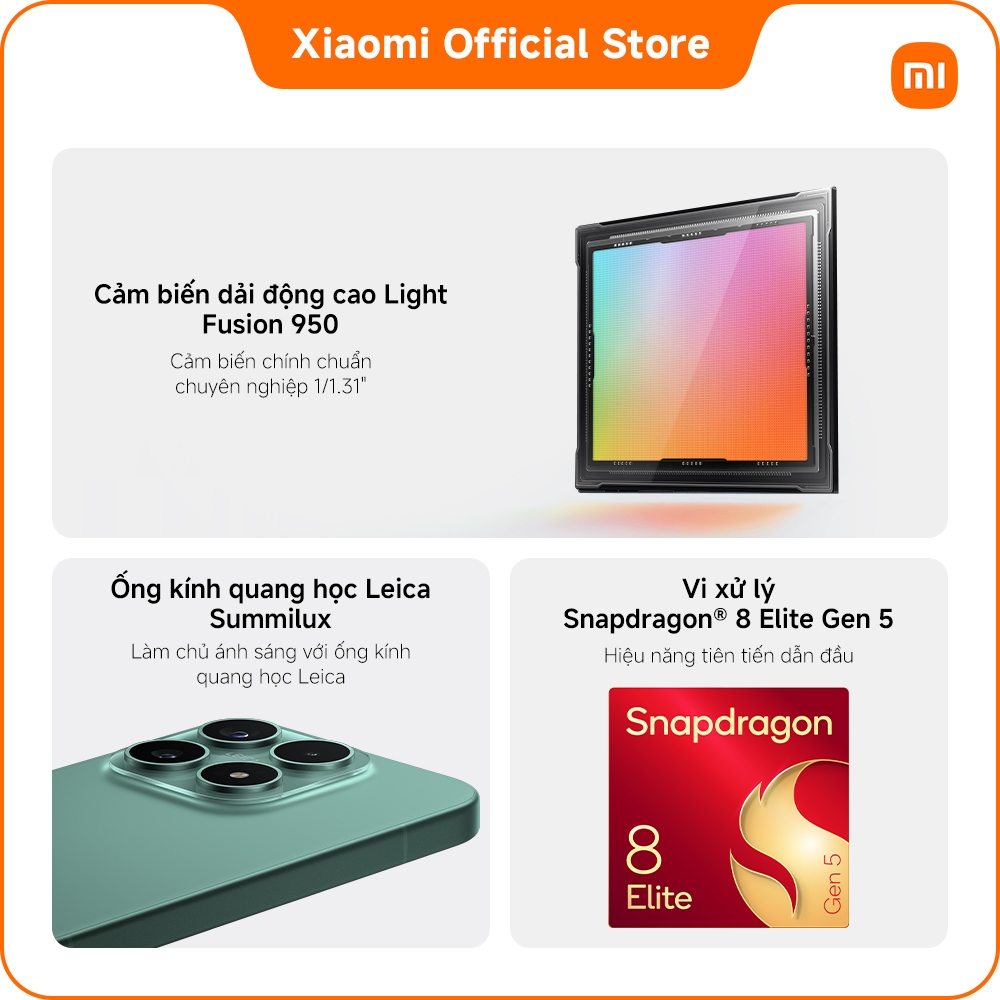 (Livestream) Điện thoại thông minh Xiaomi 17 (12+512GB|12+256GB)|Pin 6330mAh (typ)| Ống kính Leica Summilux| | BigBuy360 - bigbuy360.vn