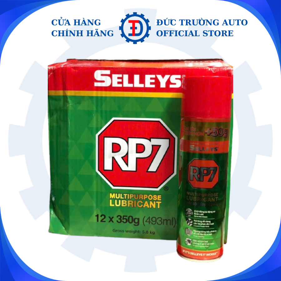 RP7 CHÍNH HÃNG 350G Selleys Xịt Chống Rỉ Sét - Bình Xịt Dưỡng Sên, Bôi Trơn, Vệ Sinh Sên