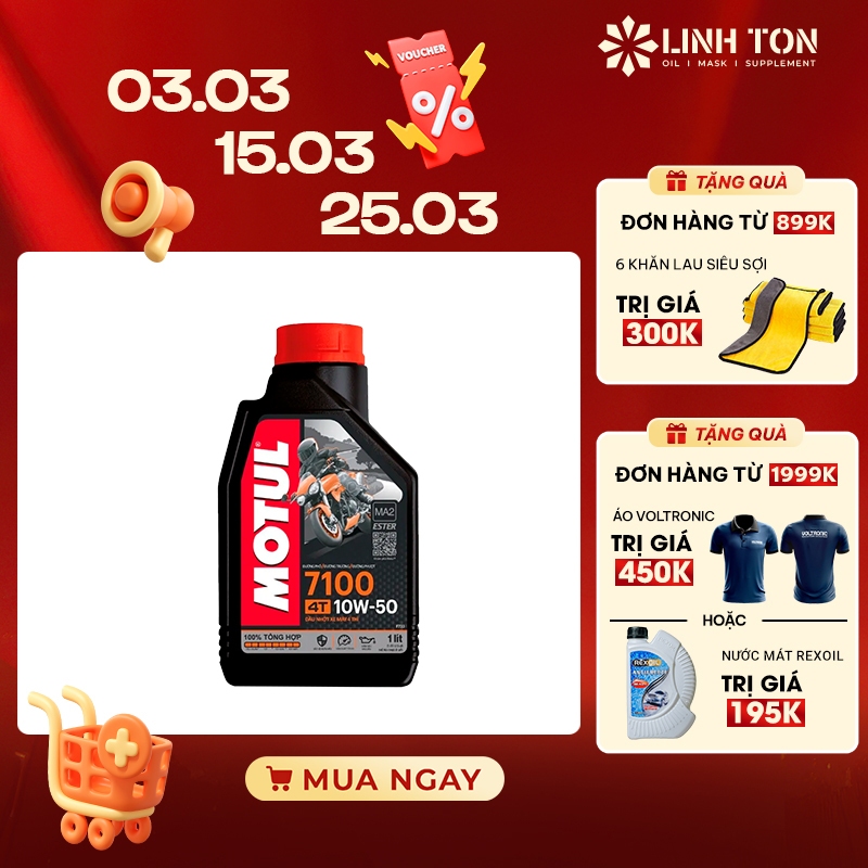 Nhớt tổng hợp gốc Ester Motul 7100 10W50