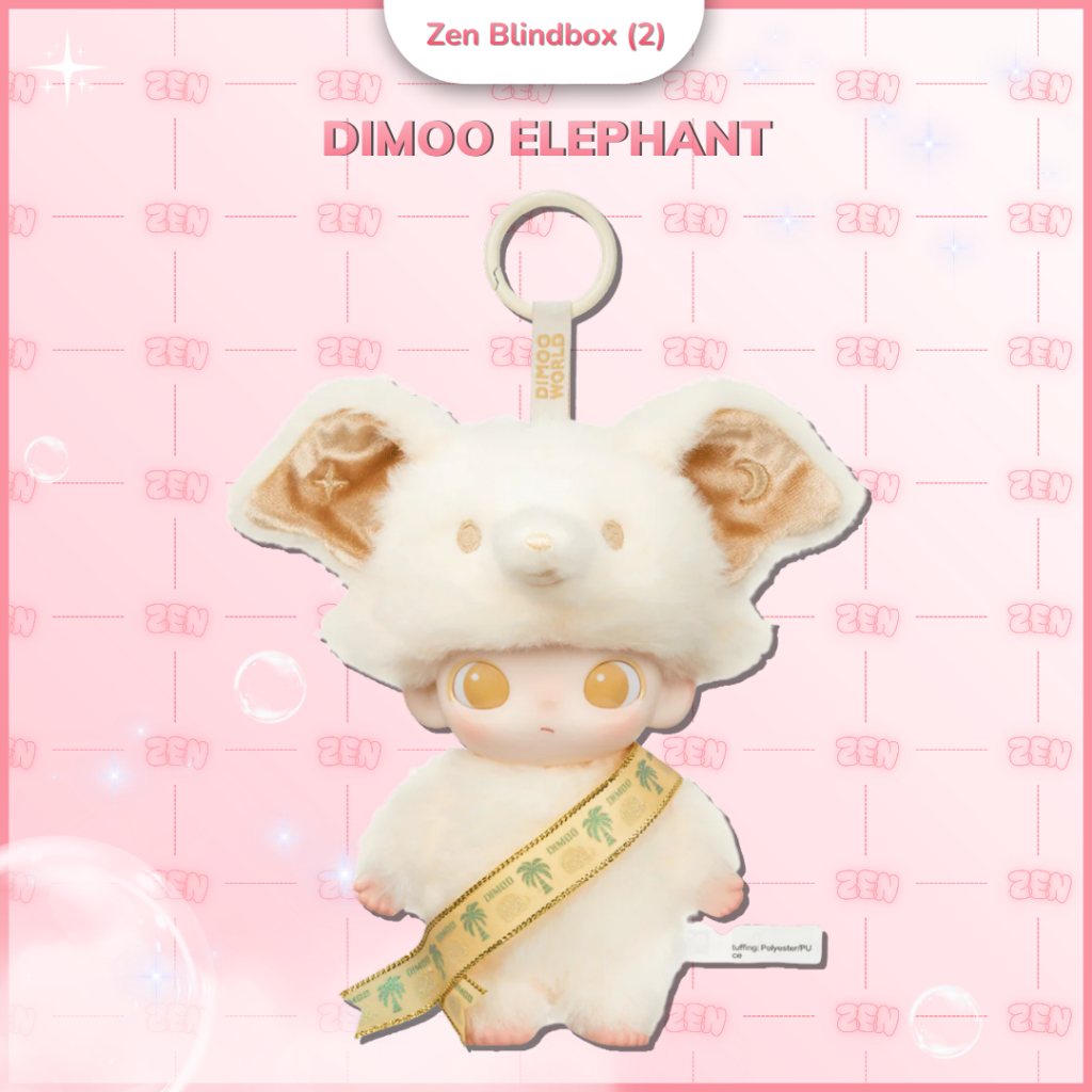 [CHÍNH HÃNG] Dimoo Elephant Móc Khóa Gấu Bông Dimoo Voi 17cm