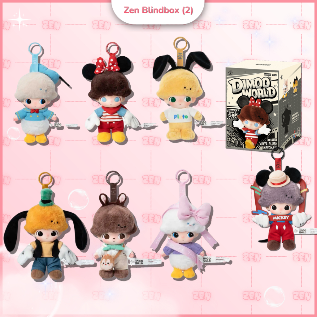 [CHÍNH HÃNG] Blindbox Dimoo World x Disney Series Hộp Mù Móc Khóa Gấu Bông