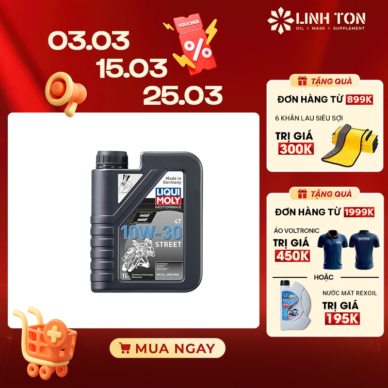 Nhớt tổng hợp Liqui Moly Motorbike Street 4T 10W30