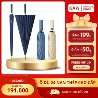 Ô Dù Cao Cấp 24 Nan Siêu Cứng, Cán Dài, Chống Lật, Chống Mưa Nắng, Tia UV