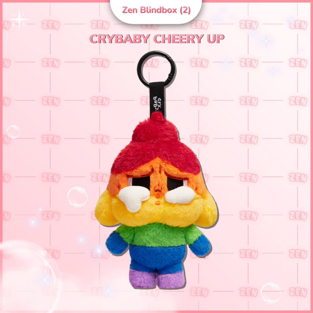 [CHÍNH HÃNG] Crybaby Cheer Up Series Móc Khóa Gấu Bông Crybaby 7 Màu