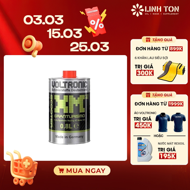 Nhớt biến thiên cao cấp tay ga VOLTRONIC XM Scooter Granturismo 4T 800mL
