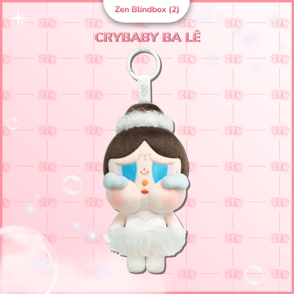 [CHÍNH HÃNG] Crybaby Shinny Shinny Series Móc Khóa Gấu Bông Crybaby Ba Lê