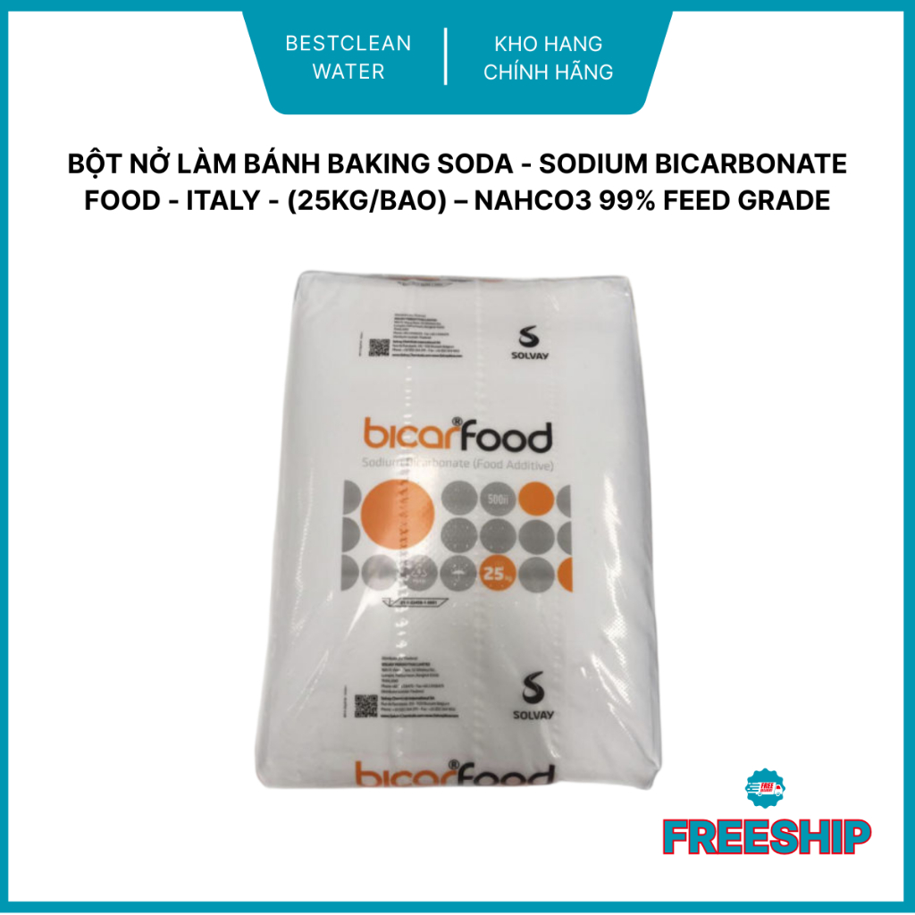 Bicar Food - Bột Baking Soda - EU-THAI - NaHCO3 > 99% Food Grade, DÙNG LÀM BÁNH , TẨY RỬA TRONG GIA 