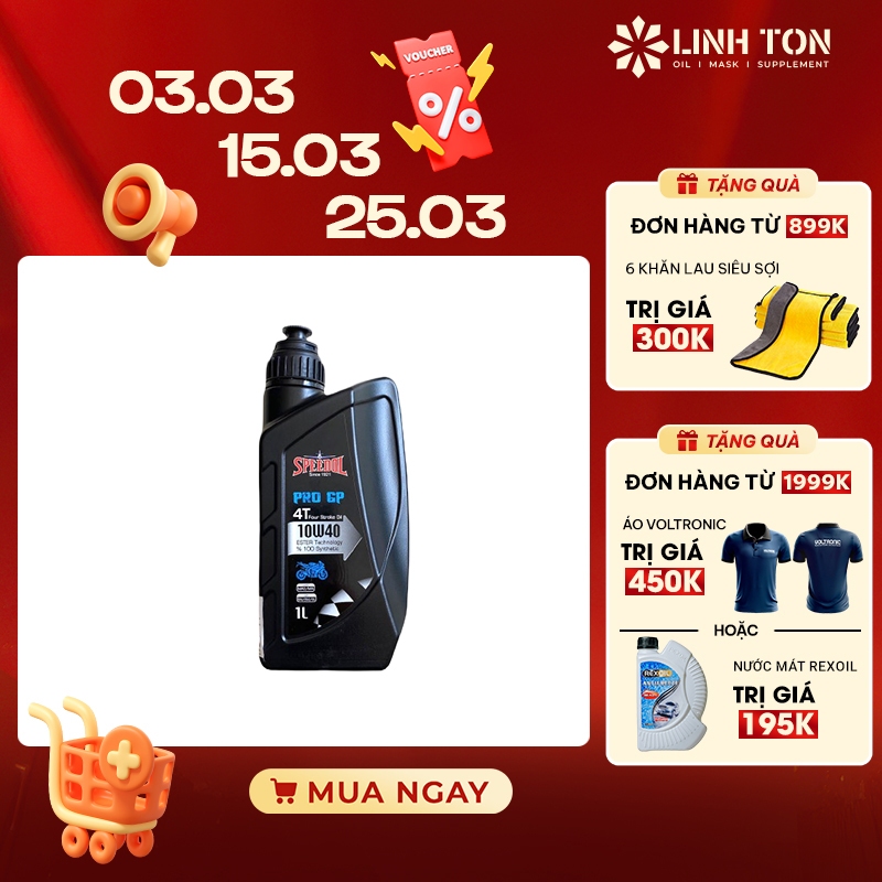 Nhớt tổng hợp xe số 100% Synthetic Ester SPEEDOL PRO GP 4T 10w40 1000ml