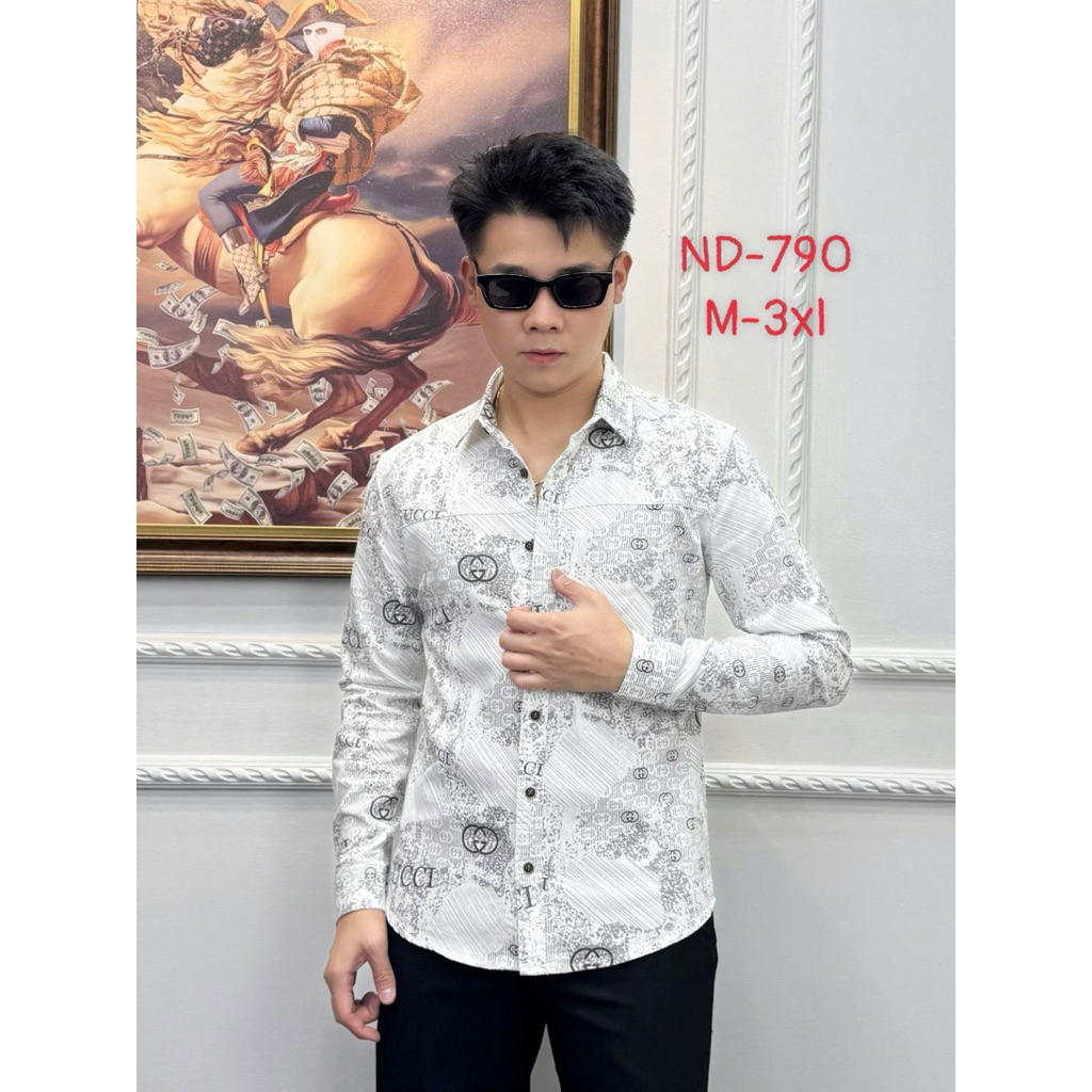 Áo Sơ Mi Họa Tiết Châu Âu
