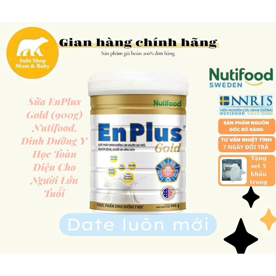 Sữa EnPlus Gold 900g Dinh Dưỡng Y Học Toàn Diện Cho Người Lớn Tuổi