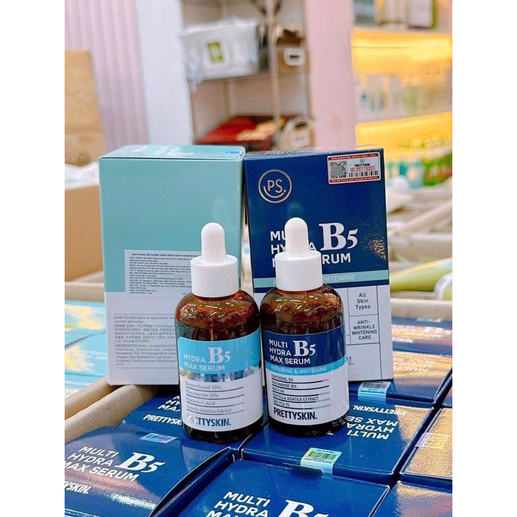 Serum b5 PrettySkin Hydra B5 Max,Tinh Chất Phục Hồi Dưỡng Trắng PrettySkin Serum 50ml