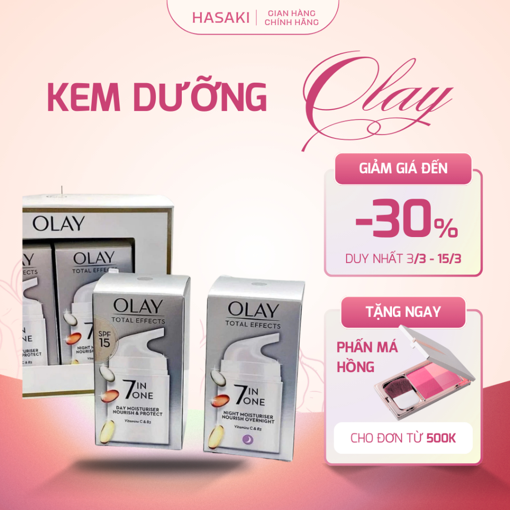 (Chính Hãng) Kem Dưỡng Olay Total Effects 7 in 1 Ngày và Đêm