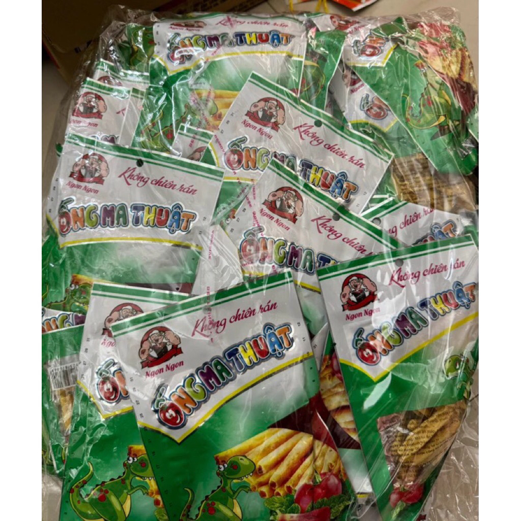 Sỉ bịch 50 gói snack bim bim ống ma thuật, đồ ăn vặt 1k ăn vặt cổng trường