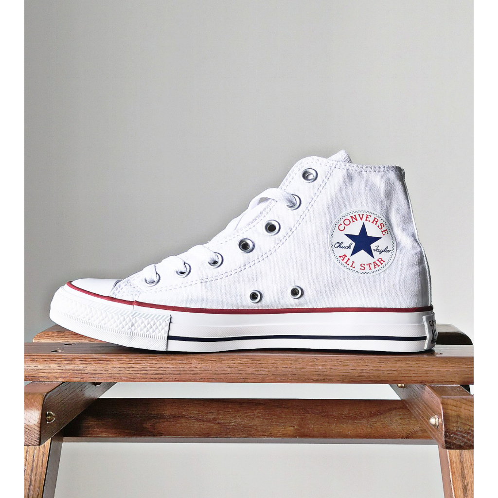 100% original Converse classic evergreen white high-top sneakers