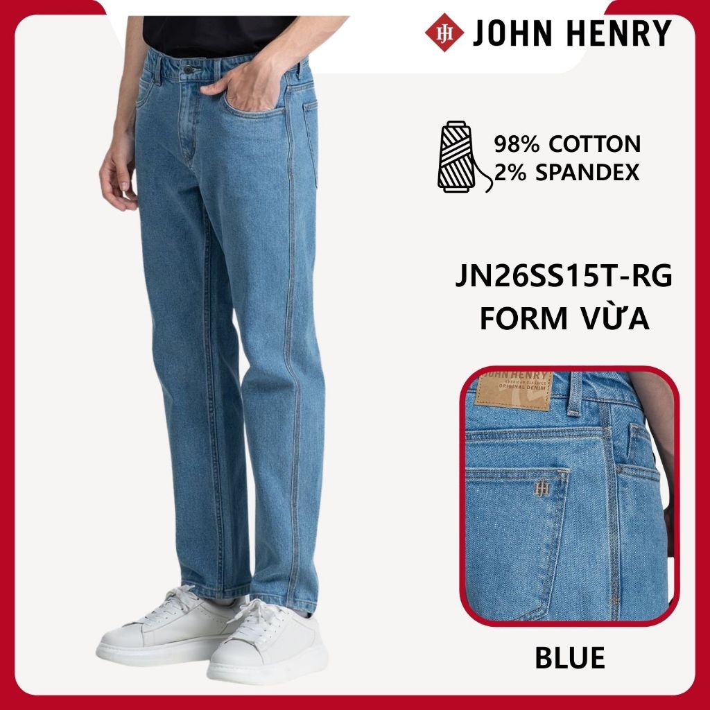 JOHN HENRY - JN26SS15T-RG - Quần Jean Dài Nam Form Vừa - REGULAR