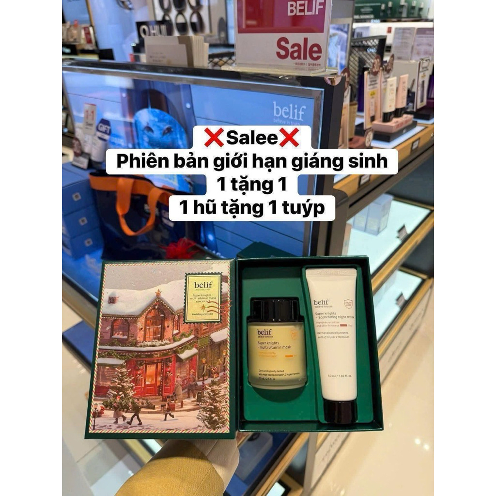 Sét dưỡng da Belif kèm sữa rửa mặt