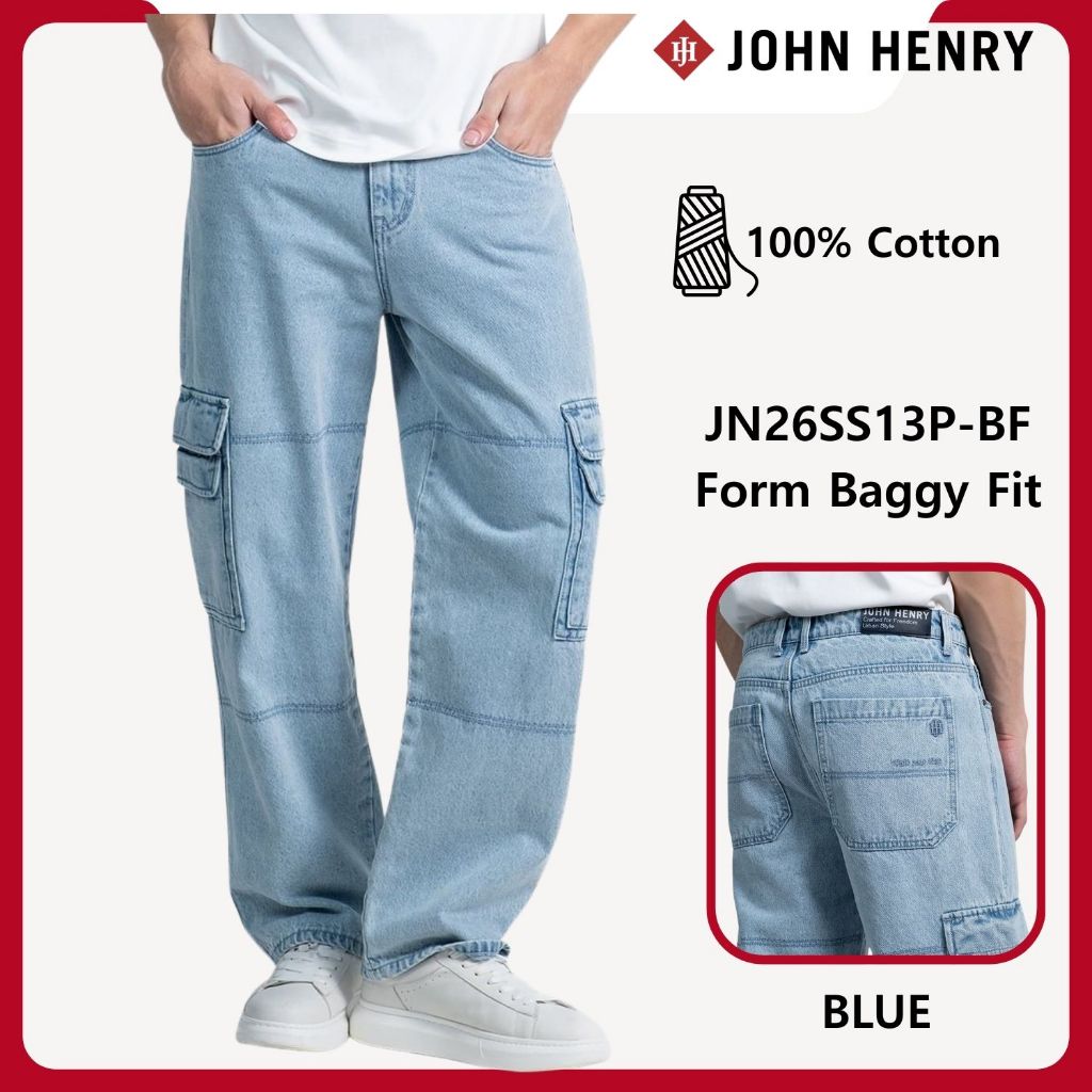 JOHN HENRY - JN26SS13P-BF - Quần Jean Dài Nam Form Baggy Fit