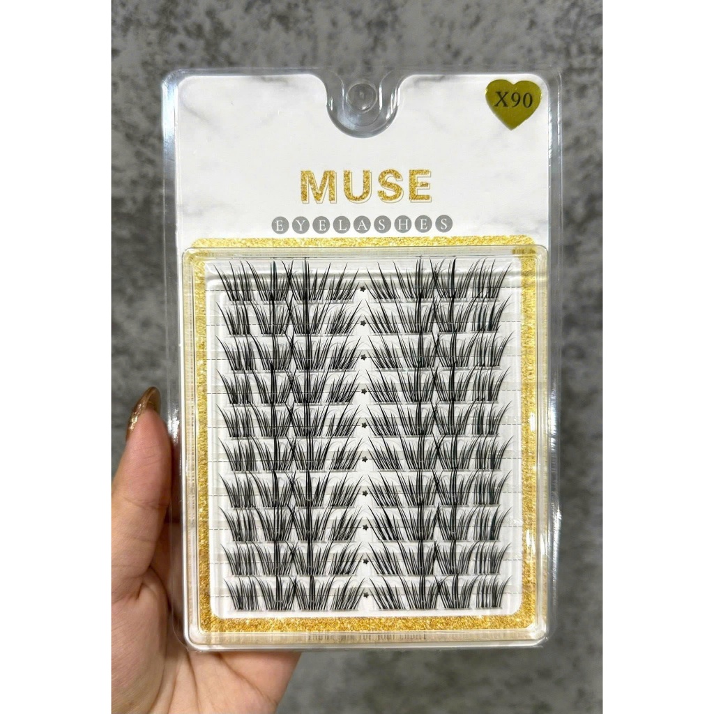 Muse X90 mi rời mi cụm Muse sợi mảnh nhẹ cong tự nhiên style Hàn Quốc | HÙNG CÚC Store