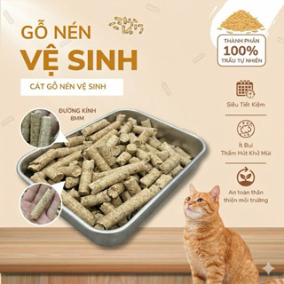 Cát gỗ nén 8mm bao 10kg | Cát vệ sinh cho Mèo