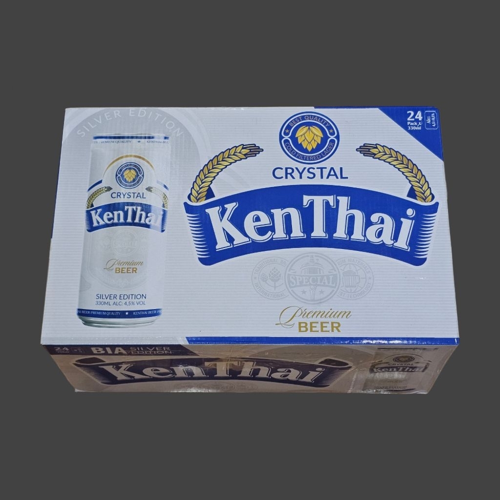 (thưởng thức và sưu tầm) hạn sử dụng tháng 01/2027 01 thùng 24 lon bia Ken Thai Crystal Việt Nam 330