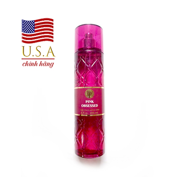 Chính hãng Mỹ | Xịt thơm body mist Pink Obsessed hương nước hoa cao cấp - Bath and Body Works 236ml