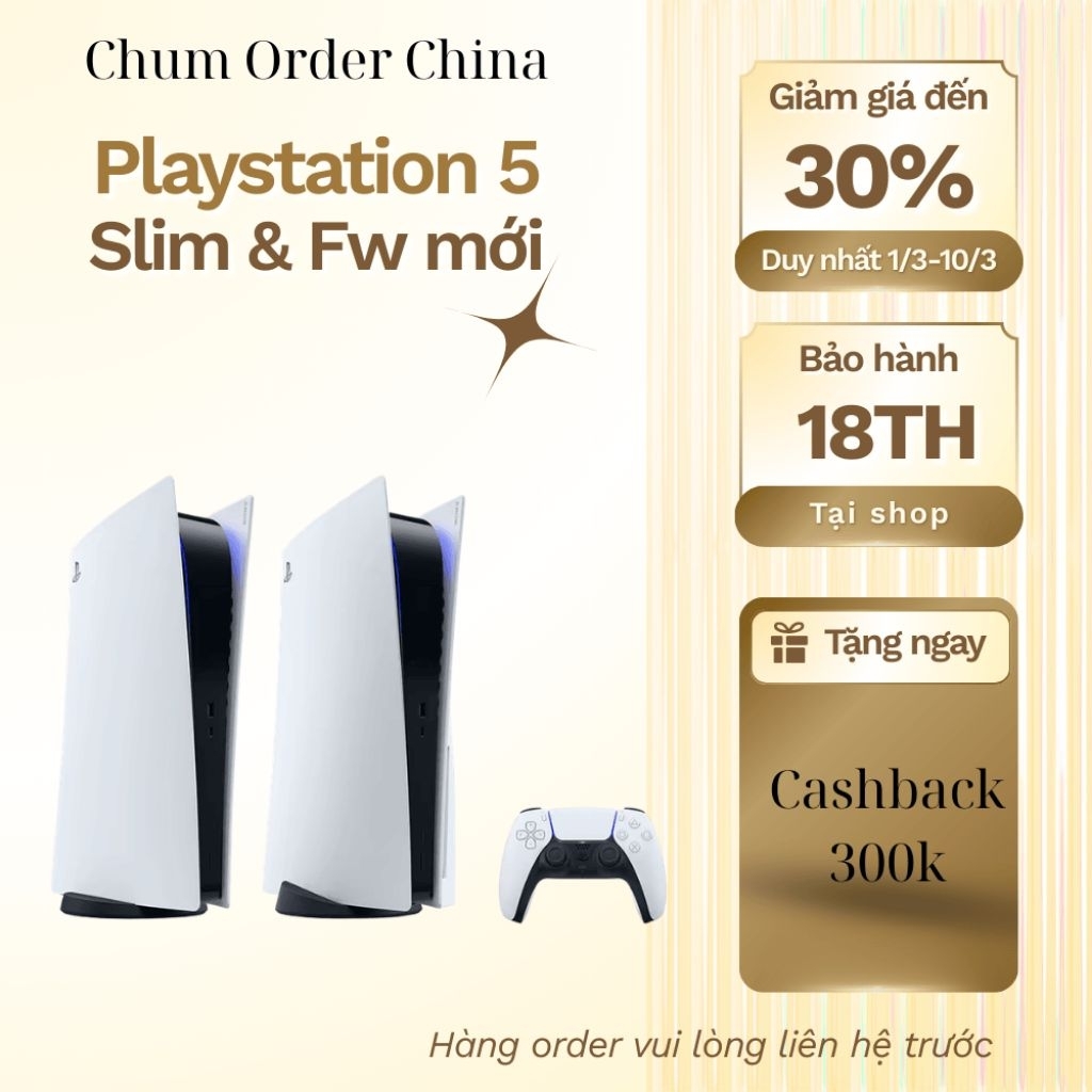 [ Cashback 300k] Bộ chơi game PS5 Slim đẹp ( Bảo hành 1 năm cam kết ) cũ đẹp