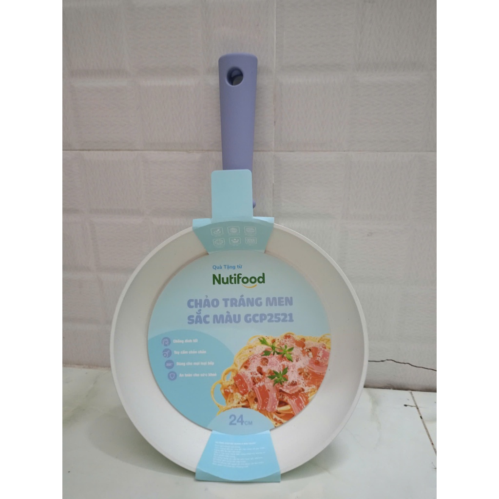Greencook - chảo tráng men sắc màu  24cm GCP2521 (hàng khuyến mãi nutifood)