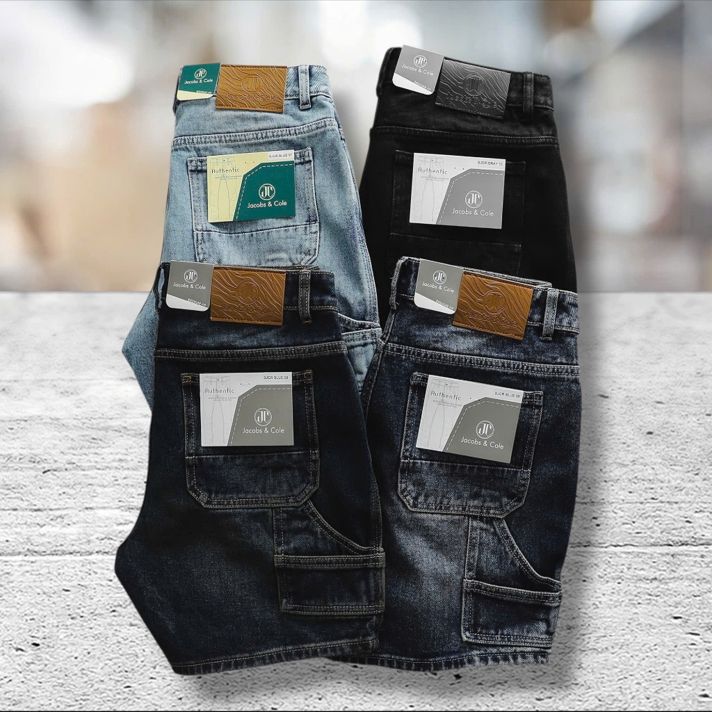 Quần short jean nam ACE - Jacobs Cole không co giãn wash và rách nhẹ chất vait cotton thoáng mát