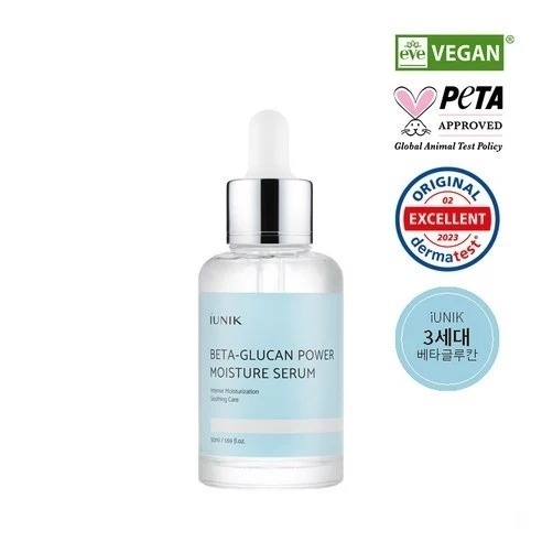 IUNIK Beta-Glucan Power Moisture Serum 50ml | Chính Hãng Hàn Quốc, Vegan, Không Thử Nghiệm Động Vật