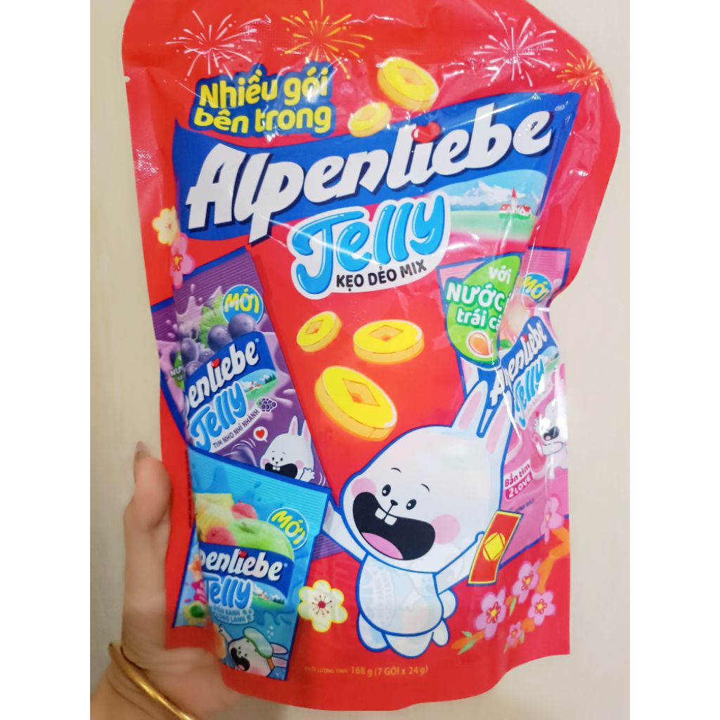 Kẹo Dẻo Jelly Alpenliebe Mix Vị Nho,Peach và Biển Xanh