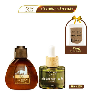 COMBO 2 DÒNG MỠ TRĂN N'STORE, NGUYÊN CHẤT 75GR VÀ SERUM MỠ TRĂN 30ML