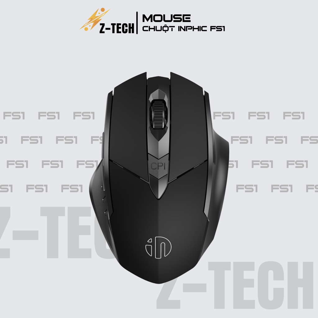 Chuột máy tính gaming không dây kết nối Wireless USB 2.4G Inphic FS1 PM6