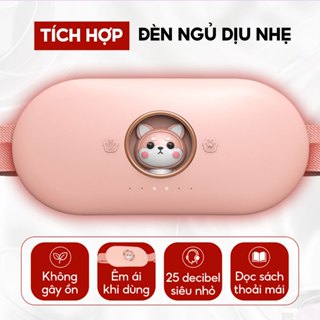 Máy Massage Chườm Nóng Giảm Đau Bụng Kinh,Đai massage bụng lưng - Quà Tặng Bạn Gái, 3 chế độ