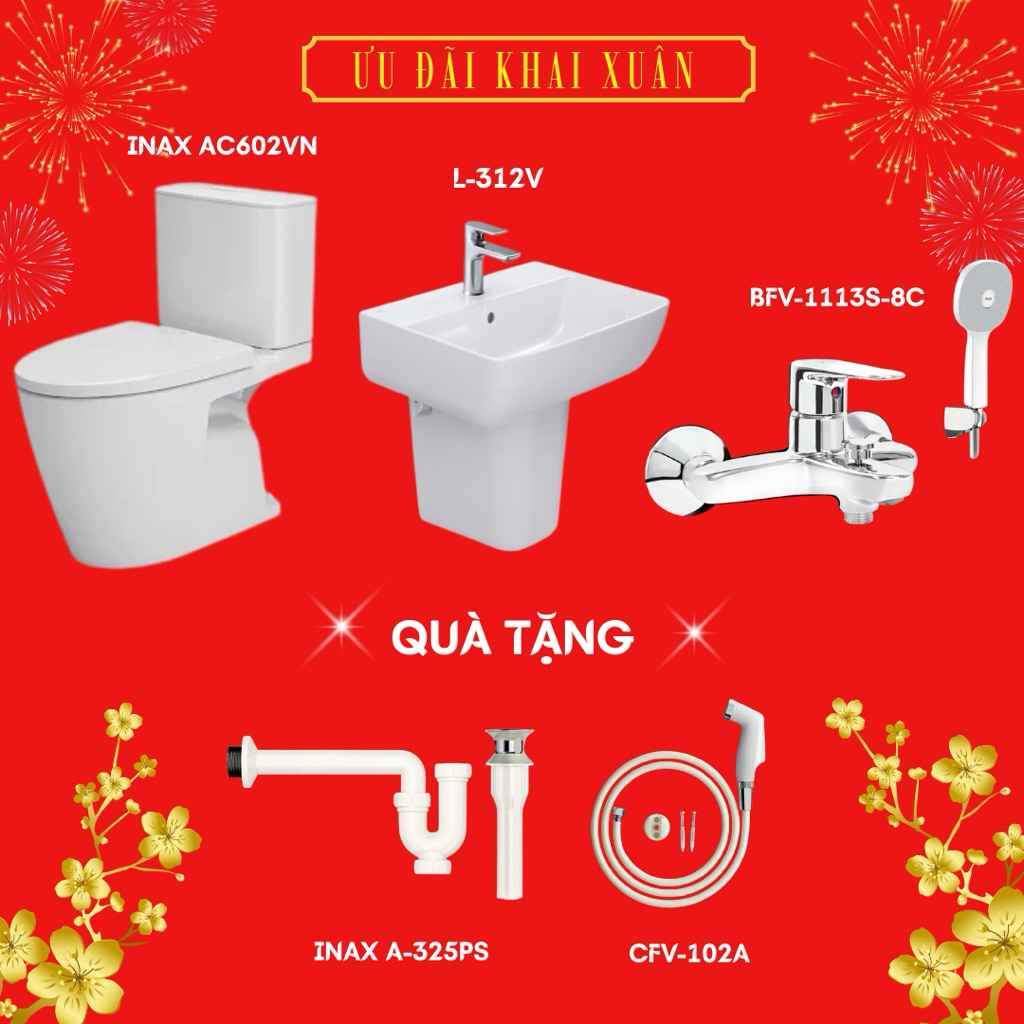 Combo thiết bị vệ sinh Inax chính hãng