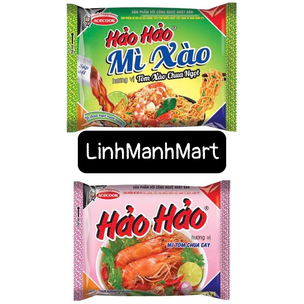 [Combo 10] Gói Mì Tôm Chua Cay/Mì Xào Hảo Hảo Gói 75g...