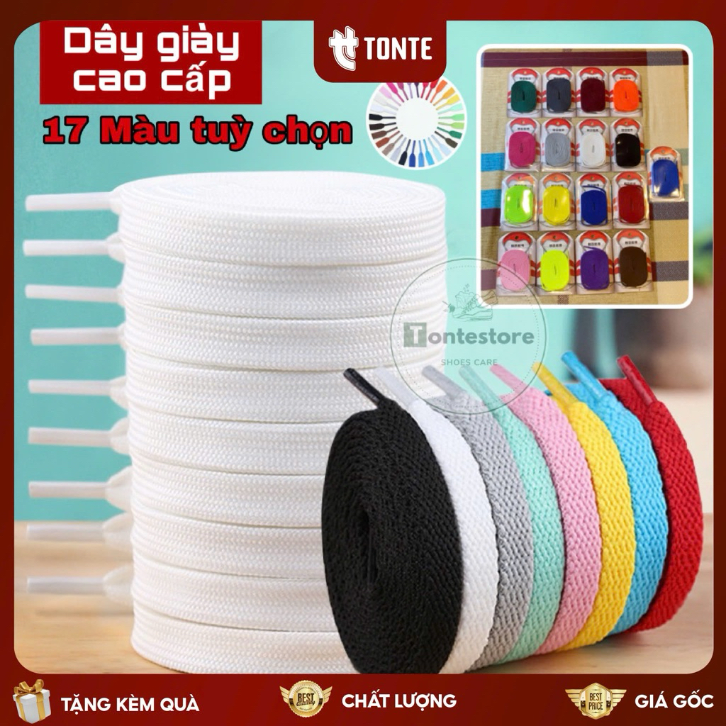 Dây giày cao cấp, nhiều màu sắc cho cả nam nữ, chính hãng, DG01 (có ảnh + video chi tiết)