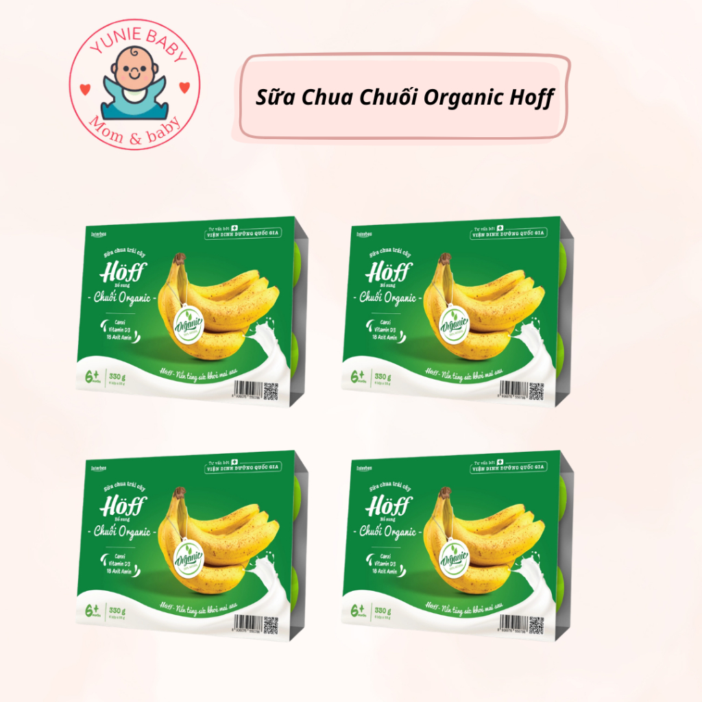 Sữa Chua Chuối Organic Hoff vỉ 6 hộp cho bé